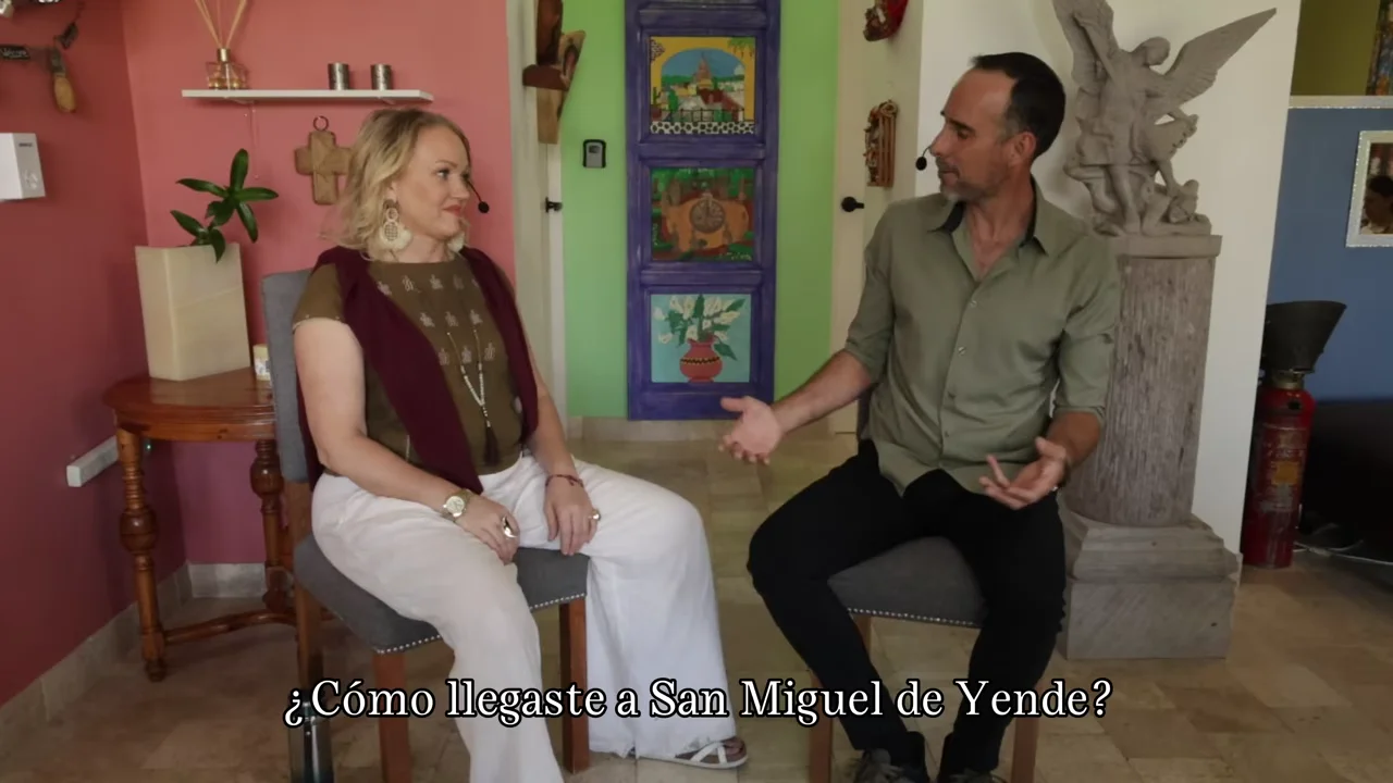 El interior donde empieza la entrevista