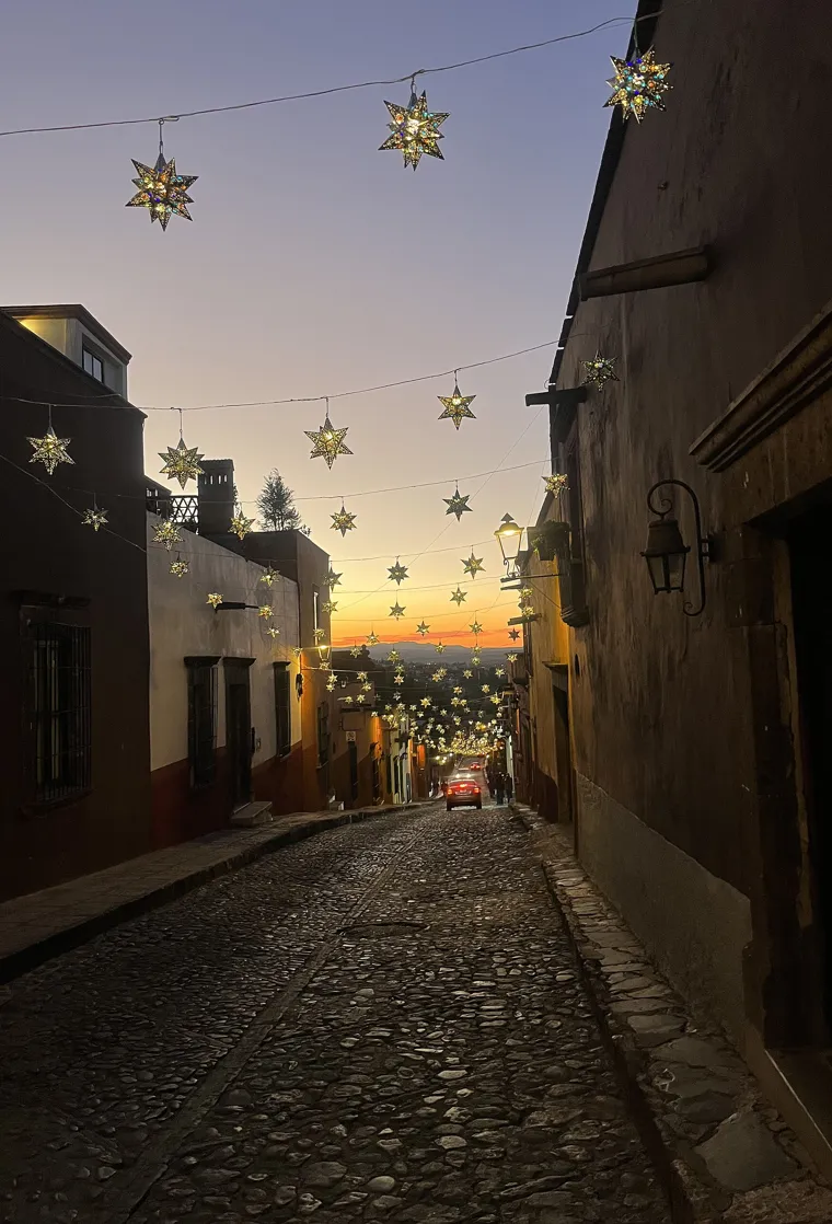 Calles de noche, San Miguel de Allende